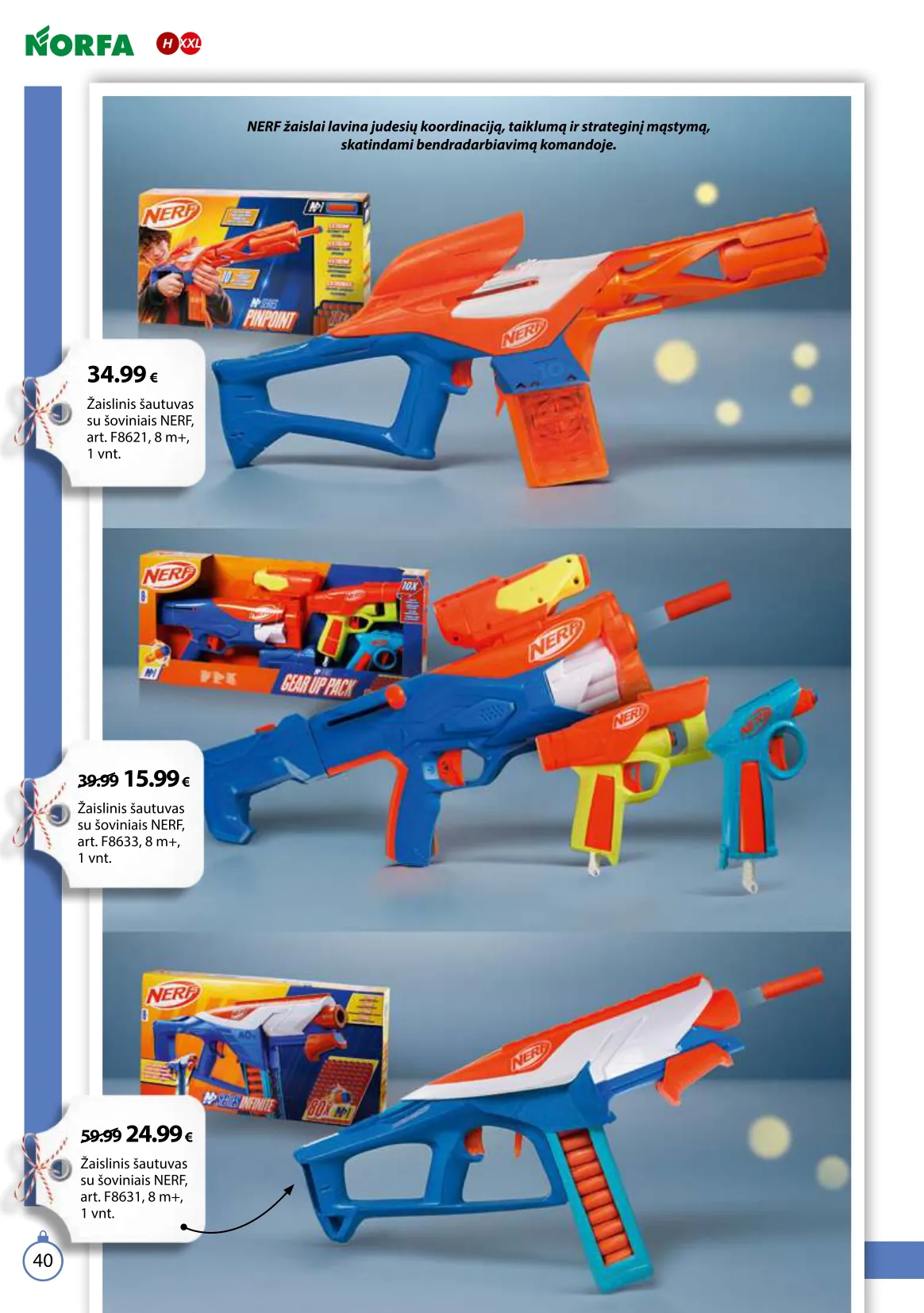 Alfista VOL.1〜14セット Žaislinis šautuvas NERF - Norfa | Akcijukas